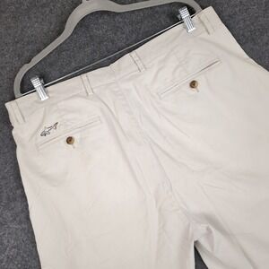 Greg Norman Mens Pleated Shorts Beige 100% Cotton Waist 36 Golf Casual